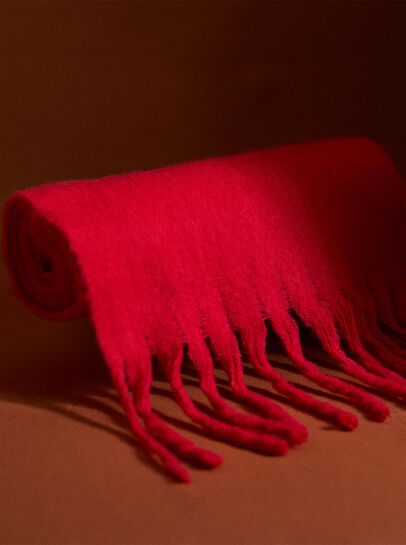 Soft Boucle Knit Scarf