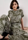 Sarasa Floral Button Back T-Shirt, Khaki, large