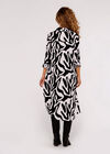 Swirl Print High-Low Mini Dress, White, large