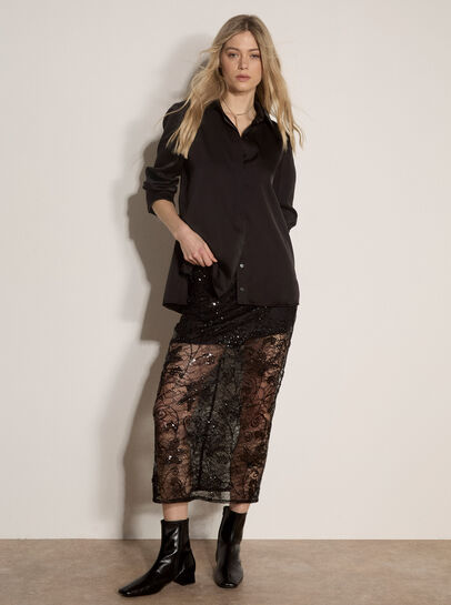 Oversized Satin Shirt