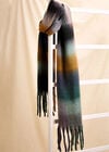 Check Colour Block Scarf, Black, large