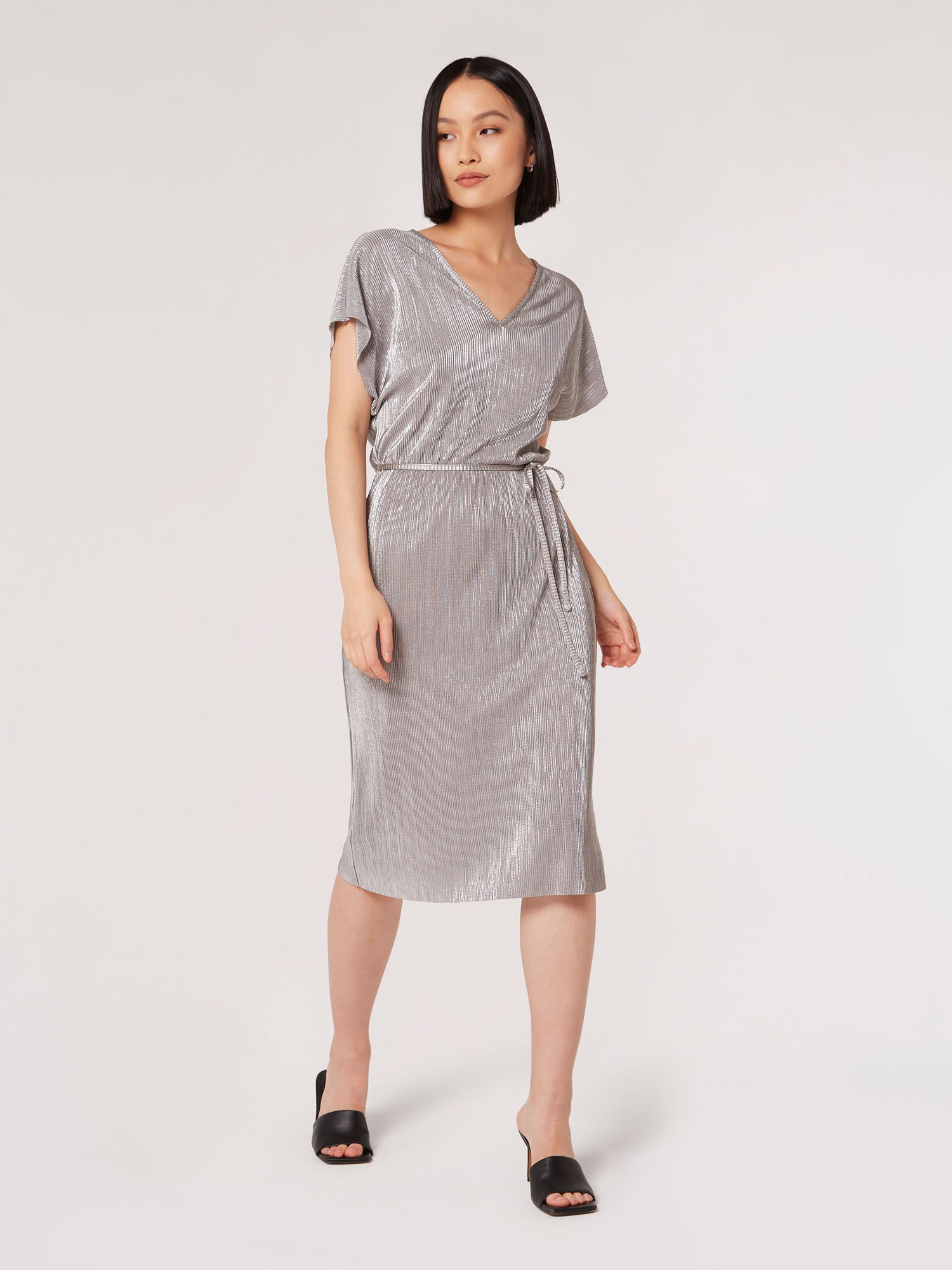 Plissee kleid silber Clearance