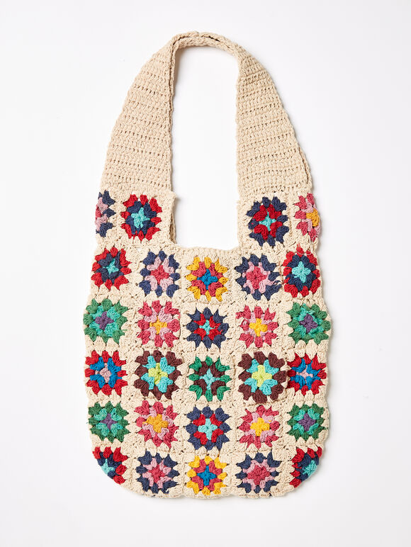 White Crochet Bag, Assorted, large