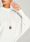Ribbed Batwing Jumper, Cream, large