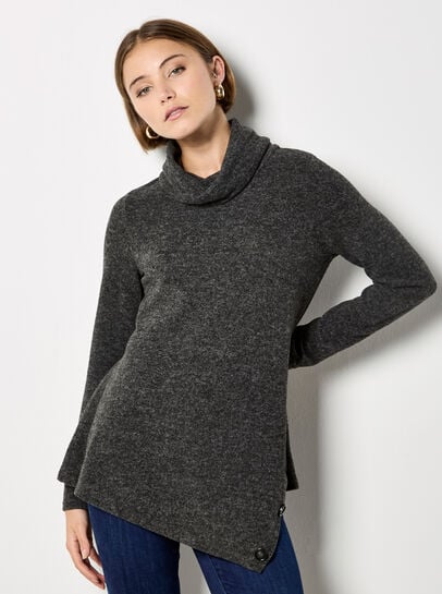 Asymmetric Hem Knit Top