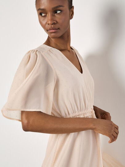 Diamante Chiffon Mini Dress