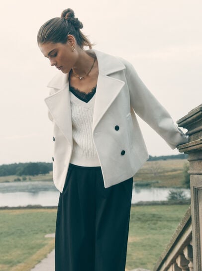 Tailored Short Peacoat Jacket