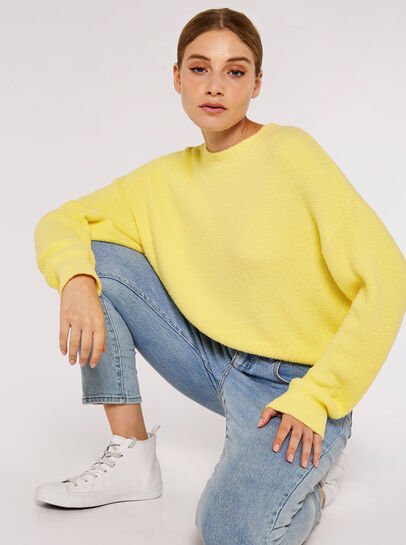 Fuzzy Crop Jumper