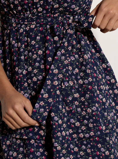 Ditsy Floral Chiffon Mini Dress