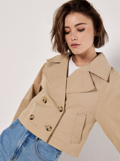 Cropped Trench Coat
