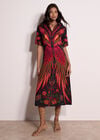 Toucan Tropical Shirt Maxi Dress, Black, large