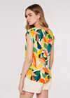 Colour Block Leaf Top, Green, large