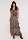 Robe Maxi Folk Art, Noir, grande