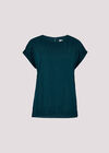 Shimmer Chevron Chiffon Top, Teal, large