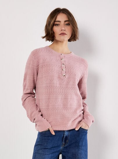 Soft Pointelle Knit Jumper