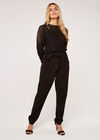 Lurex Ombre Batwing Jumper, Black, large