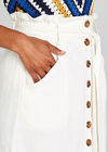 Button Down Skirt, Cream, large