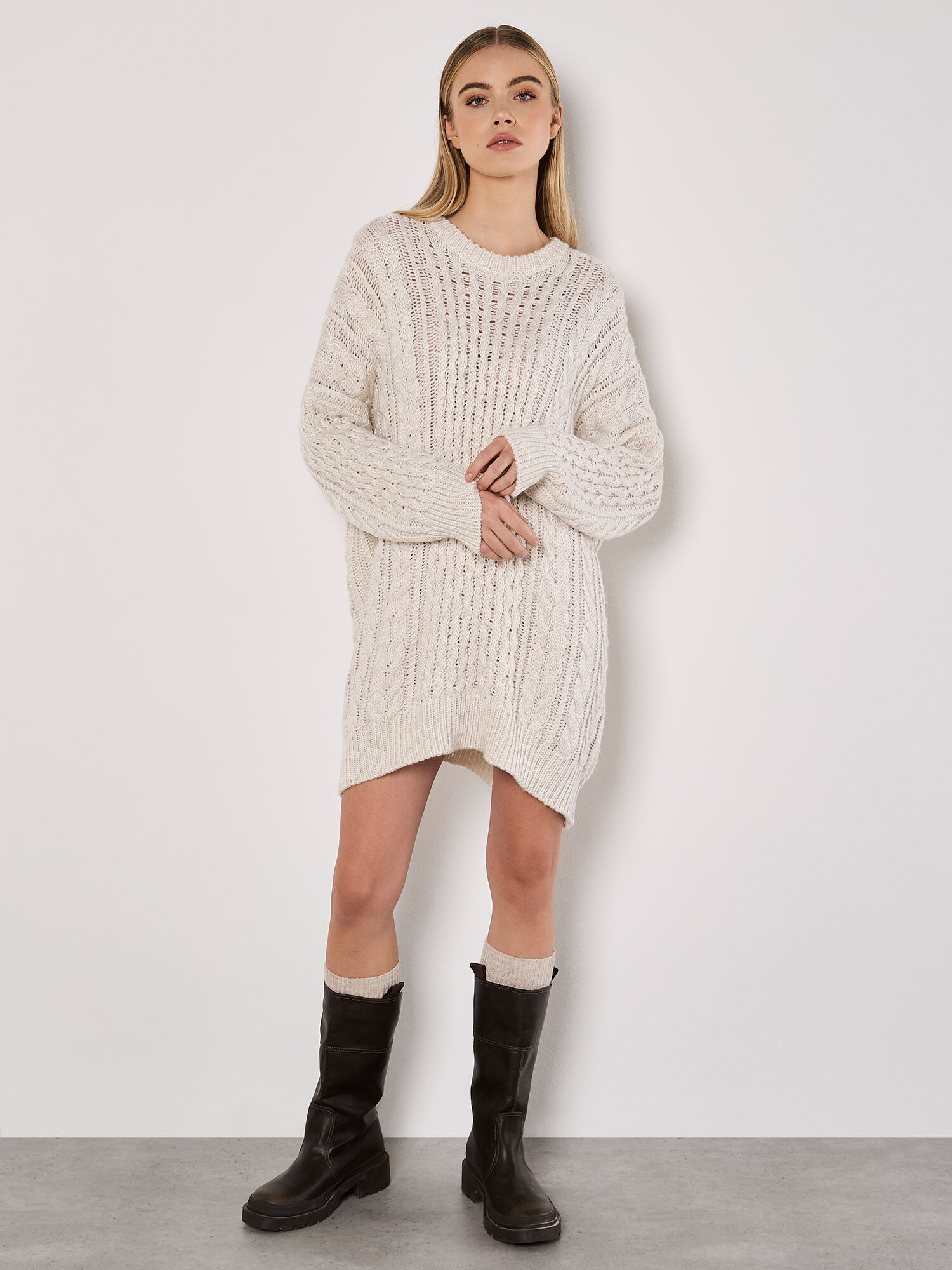 Oversized knitted jumper dress shop
