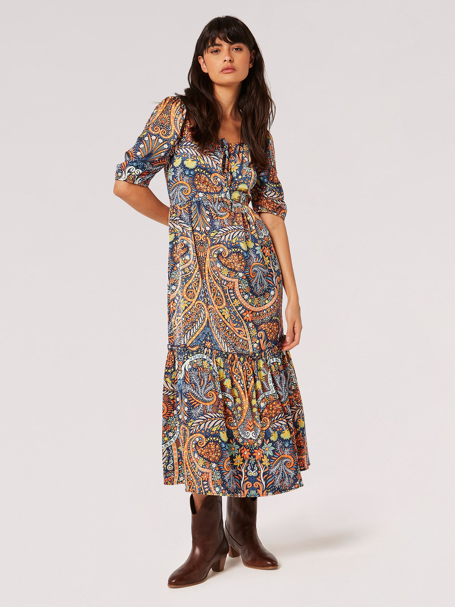 Robe midi boheme on sale