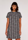 Tweed Shift Dress, Burgundy, large