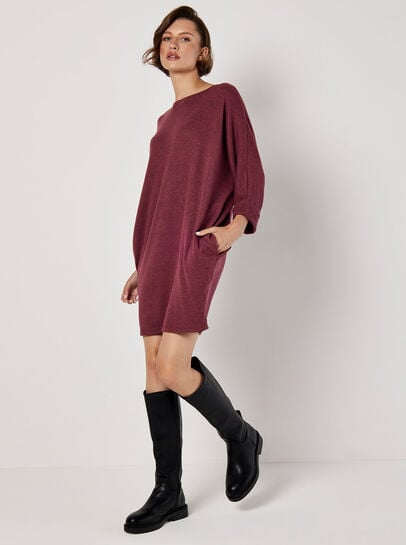 Ribbed Cocoon Mini Dress