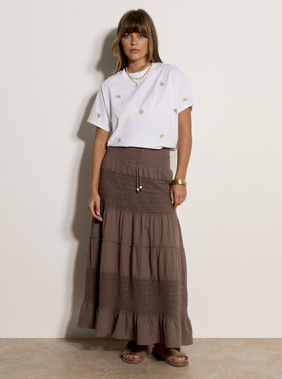 Crochet Tiered Maxi Skirt