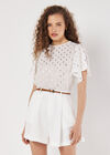 Gold Foil Blouse, White, large