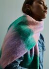 Check Colour Block Scarf, Pink, large