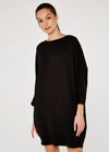 Jersey Cocoon Dress, Black, large