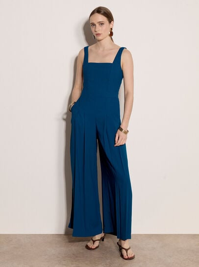 Crepe Wide-Leg Jumpsuit