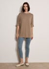 Soft Touch Batwing Top, Stone, large