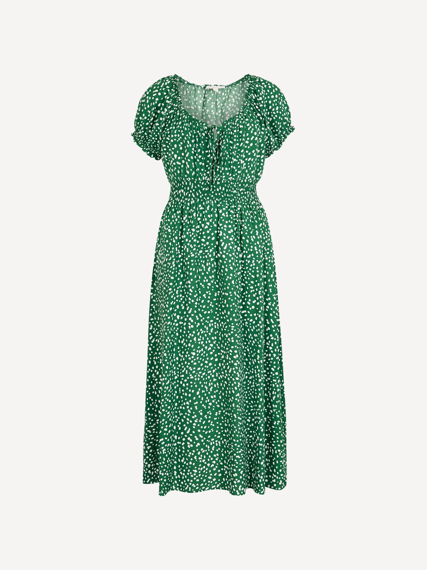 Spot Print Milkmaid Midi Dress | Apricot Clothing