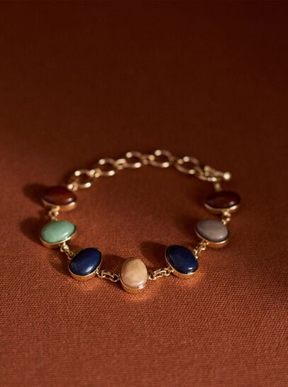 Druzy Stone Gold Tone Bracelet