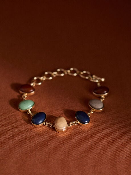 Druzy Stone Gold Tone Bracelet