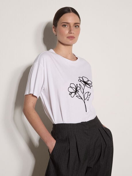 Born To Bloom Floral Cotton T-Shirt