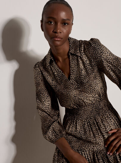 Blurred Spot Shirt Mini Dress