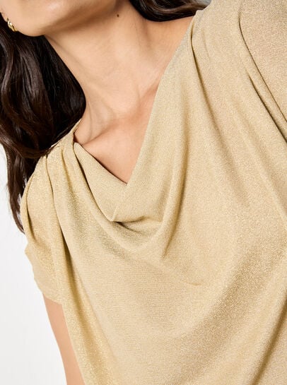Short Sleeve Jersey Sparkle Top