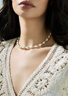 Acrylic Pearl Bead Necklace, White, large