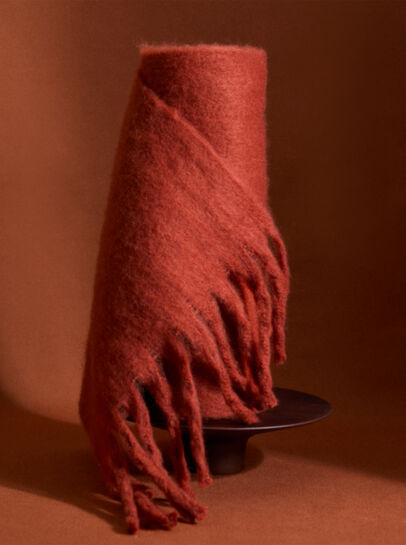 Soft Boucle Knit Scarf