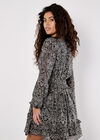 Paisley Mini Dress, Black, large