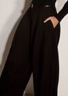 Oversized Wide-Leg Barrel Trousers, Black, large