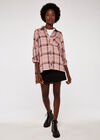 Check Oversized Shirt, Pink, large