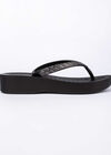Wedge Sandals, Black, large