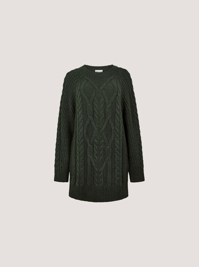 Cable Knit Jumper Mini Dress