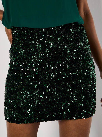 Chiffon Sequin Cami Mini Dress
