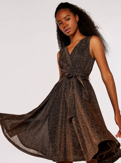 Lurex Skater Mini Dress