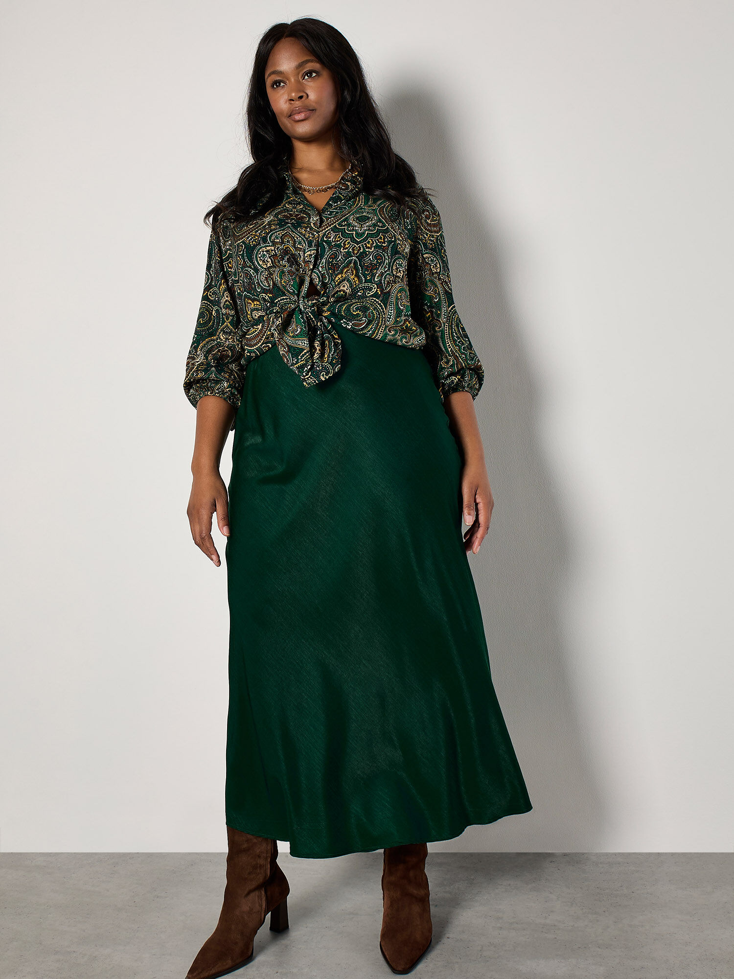 Jupes courbes Vetements pour femmes grande taille Vetements Apricot