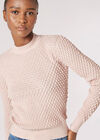 3D Textured Knitted Jumper, Pink, large