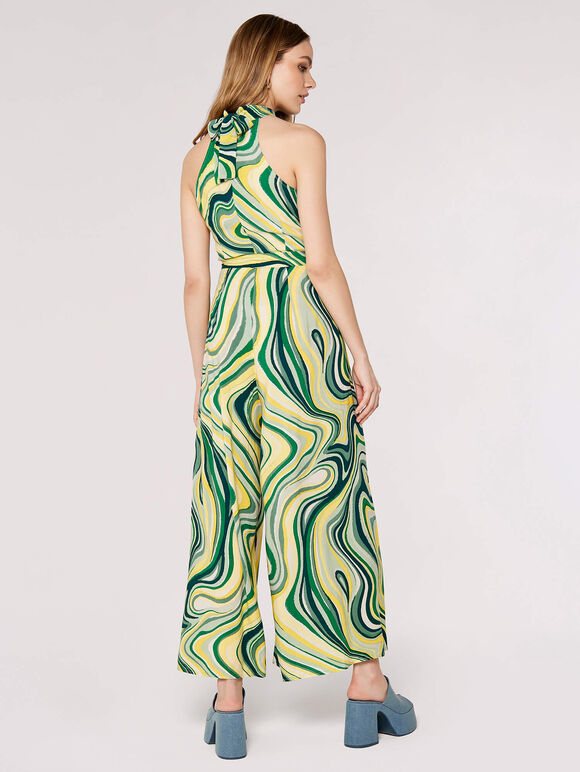 Retro Wave Jumpsuit, Green, large
