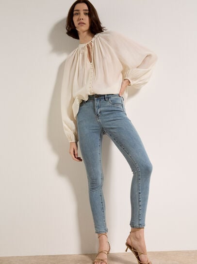 Sienna Slub Skinny-Fit Jeans